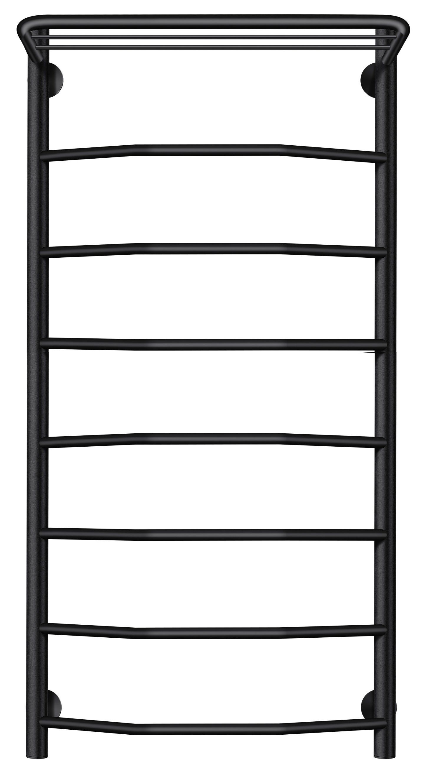 Изображение товара Полотенцесушитель электрический Secado Милан 1 СП 500x1000 мм 300 Вт с терморегулятором и полкой лесенка цвет черный L