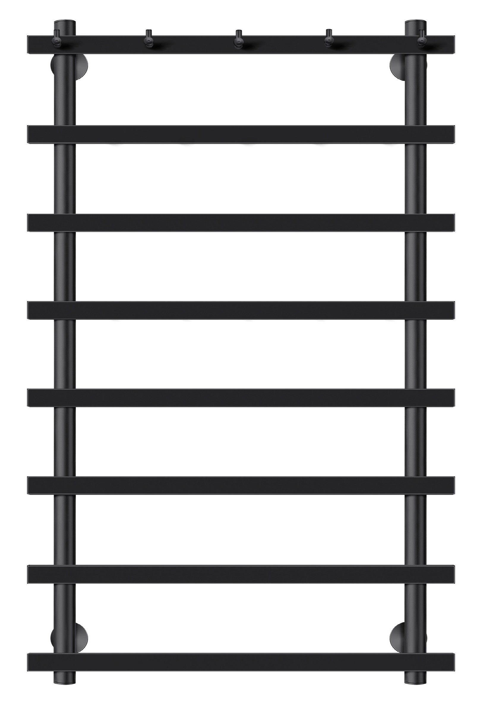Изображение товара Полотенцесушитель электрический Secado Понтида 1 К 600x1000 мм 300 Вт с терморегулятором лесенка цвет черный R