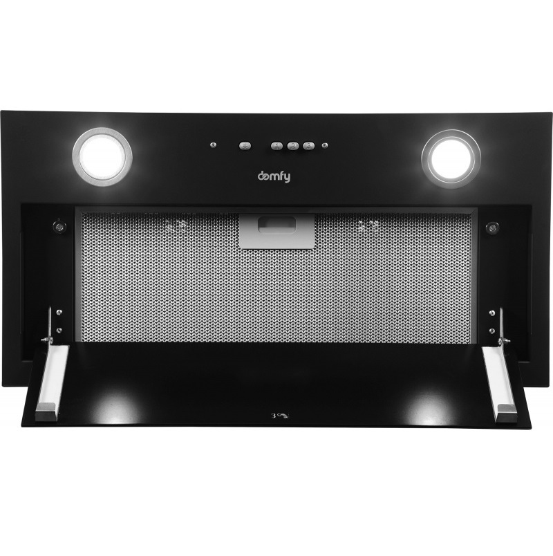 Изображение товара Встраиваемая вытяжка Domfy DM6036BB BG черная 59.8 см эфирный дизайн