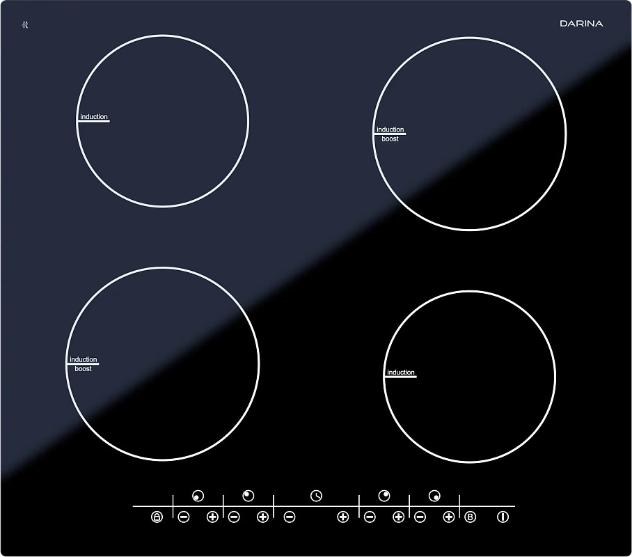 Изображение товара Индукционная варочная панель Дарина P EI 305 B 59 см 4 конфорки цвет черный