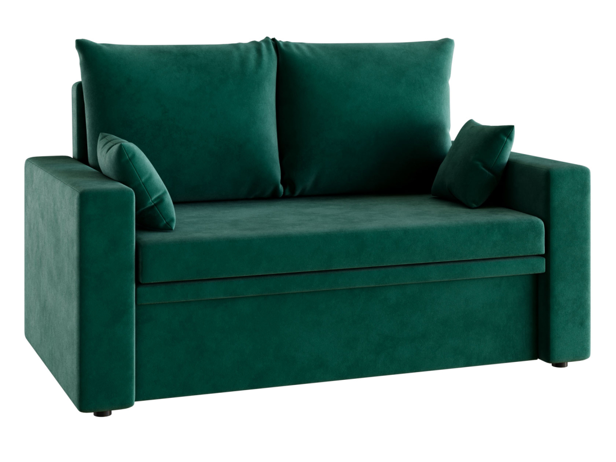 Изображение товара Диван прямой Правила мебели Стрейф 54996 велюр зеленый компактный