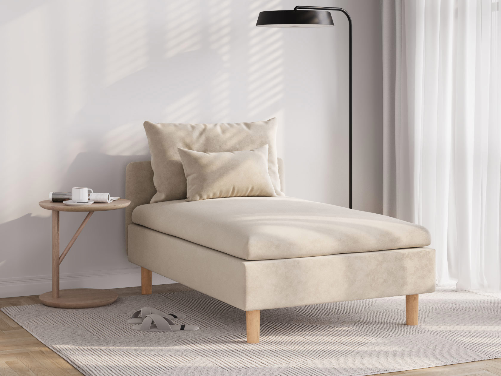 Изображение товара Кресло Правила мебели Армана 55045 велюр кремовый стильное и комфортное