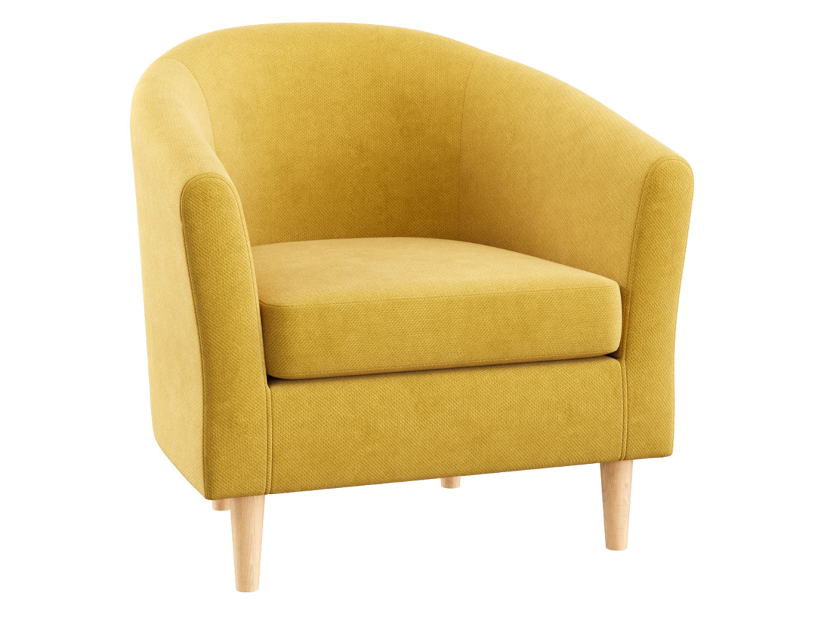 Изображение товара Кресло Правила мебели Арни 78x76x68 см велюр желтый стильное и удобное