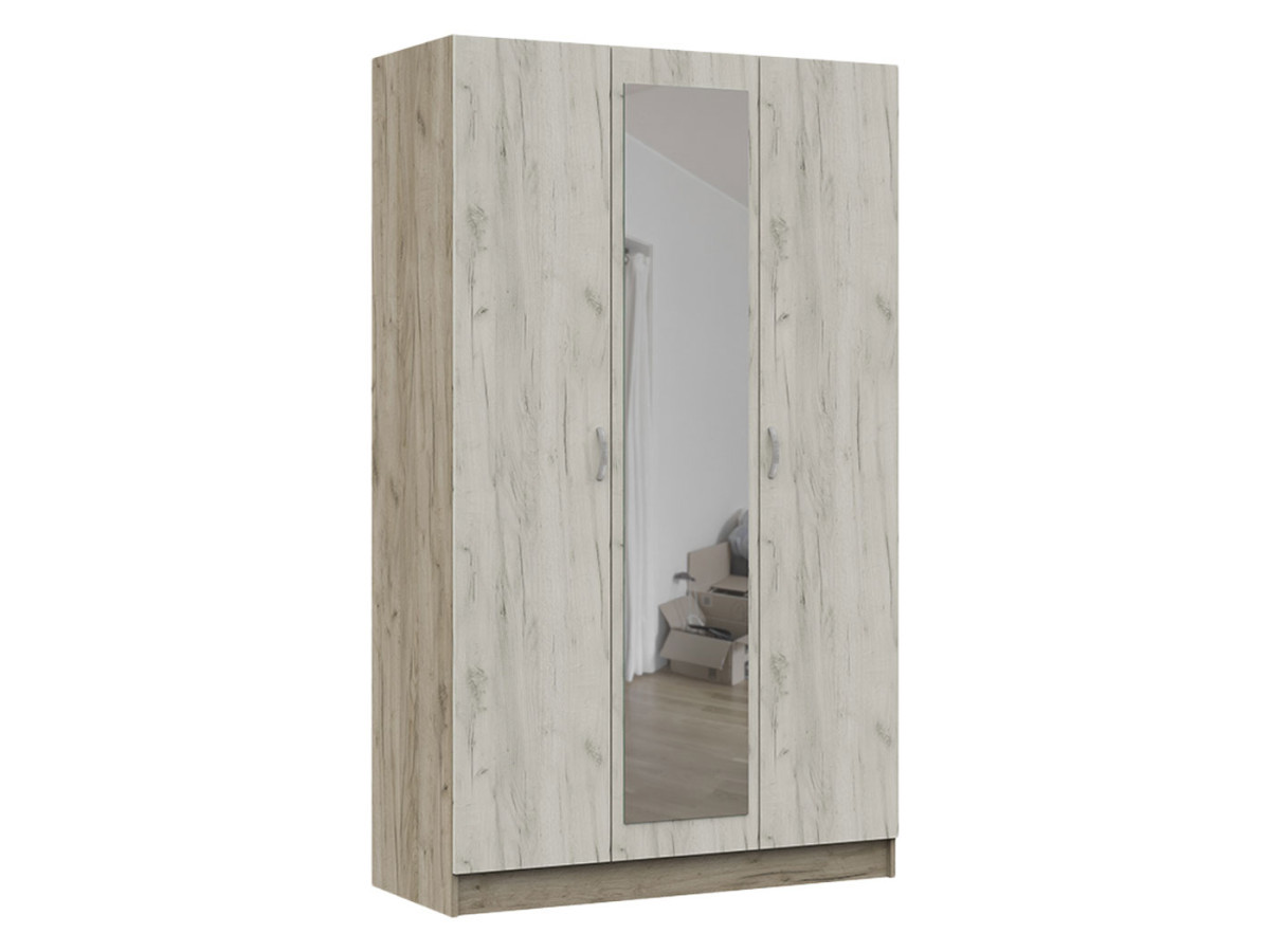 Изображение товара Распашной шкаф Бриз 120x202x51 см ЛДСП дуб крафт серый белый современный стиль