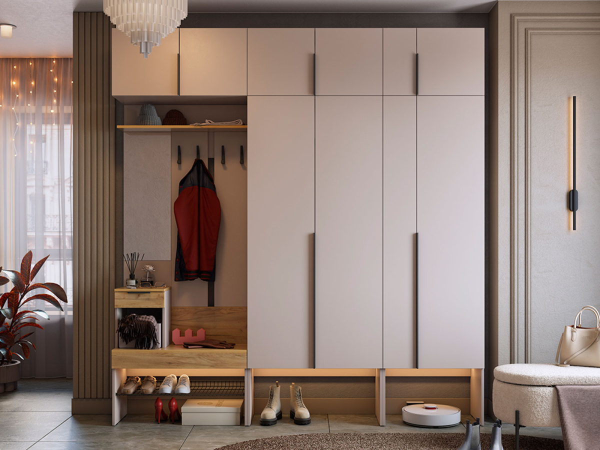 Изображение товара Комплект мебели для прихожей Mebelson Баско макси бежевый