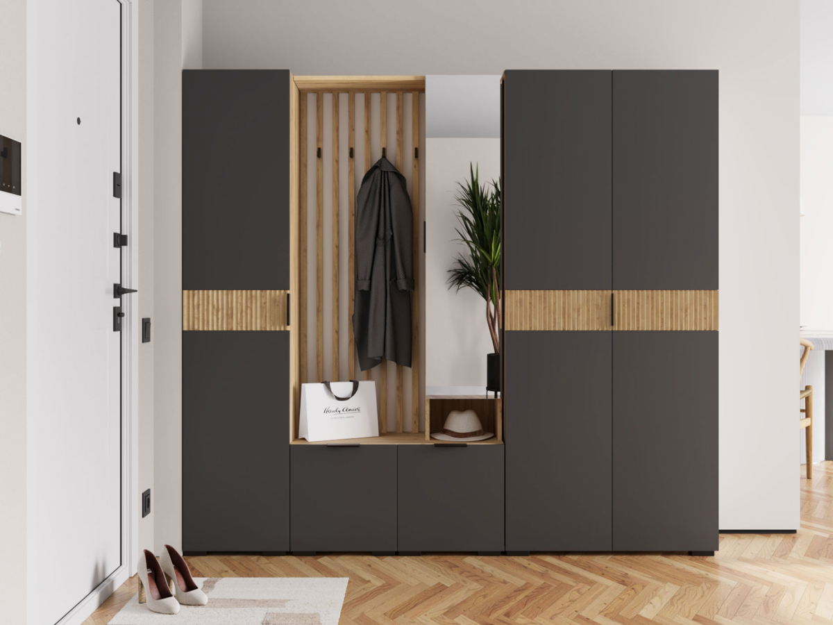 Изображение товара Комплект мебели для прихожей Правила мебели Роби 200x182.6x35 см ЛДСП