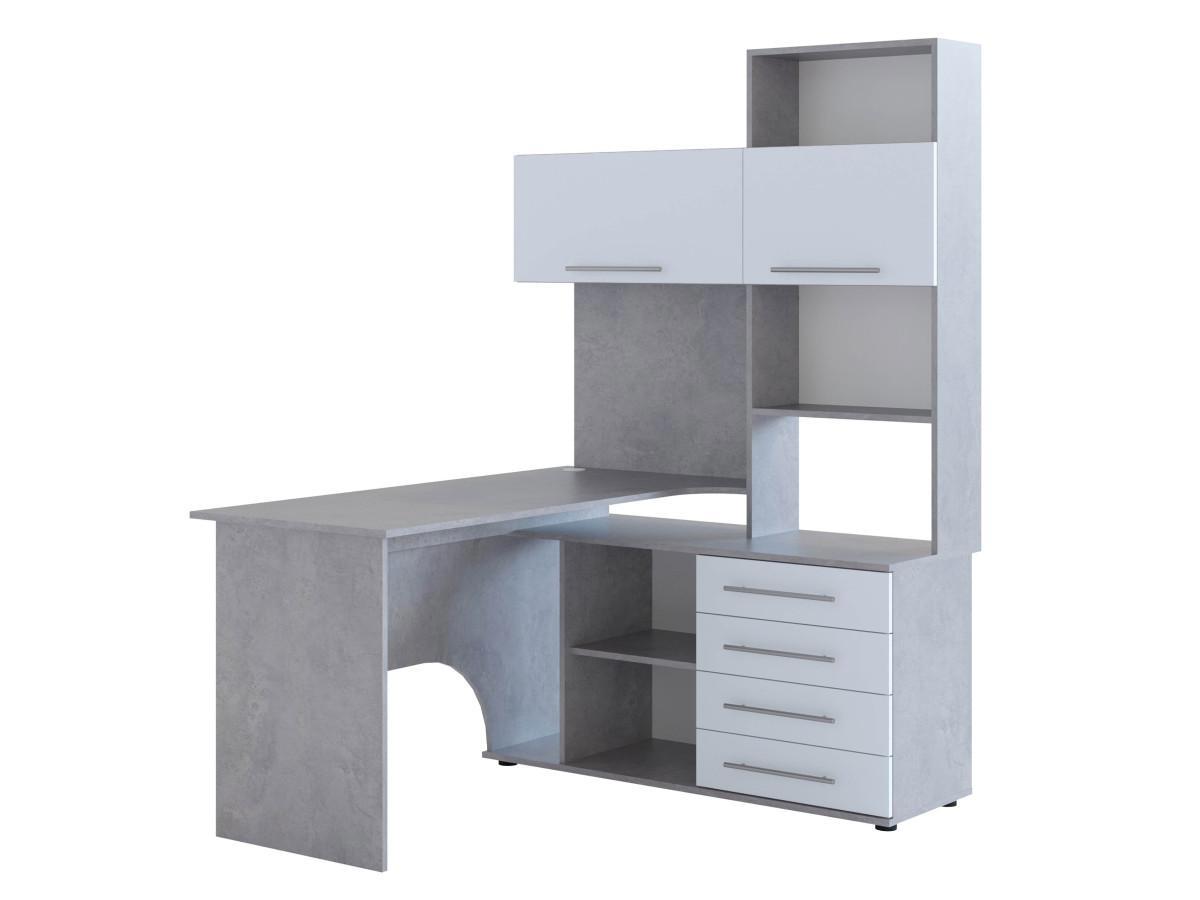 Изображение товара Письменный стол Сокол 189602 135x182.8x123.5 см ЛДСП цвет бетон