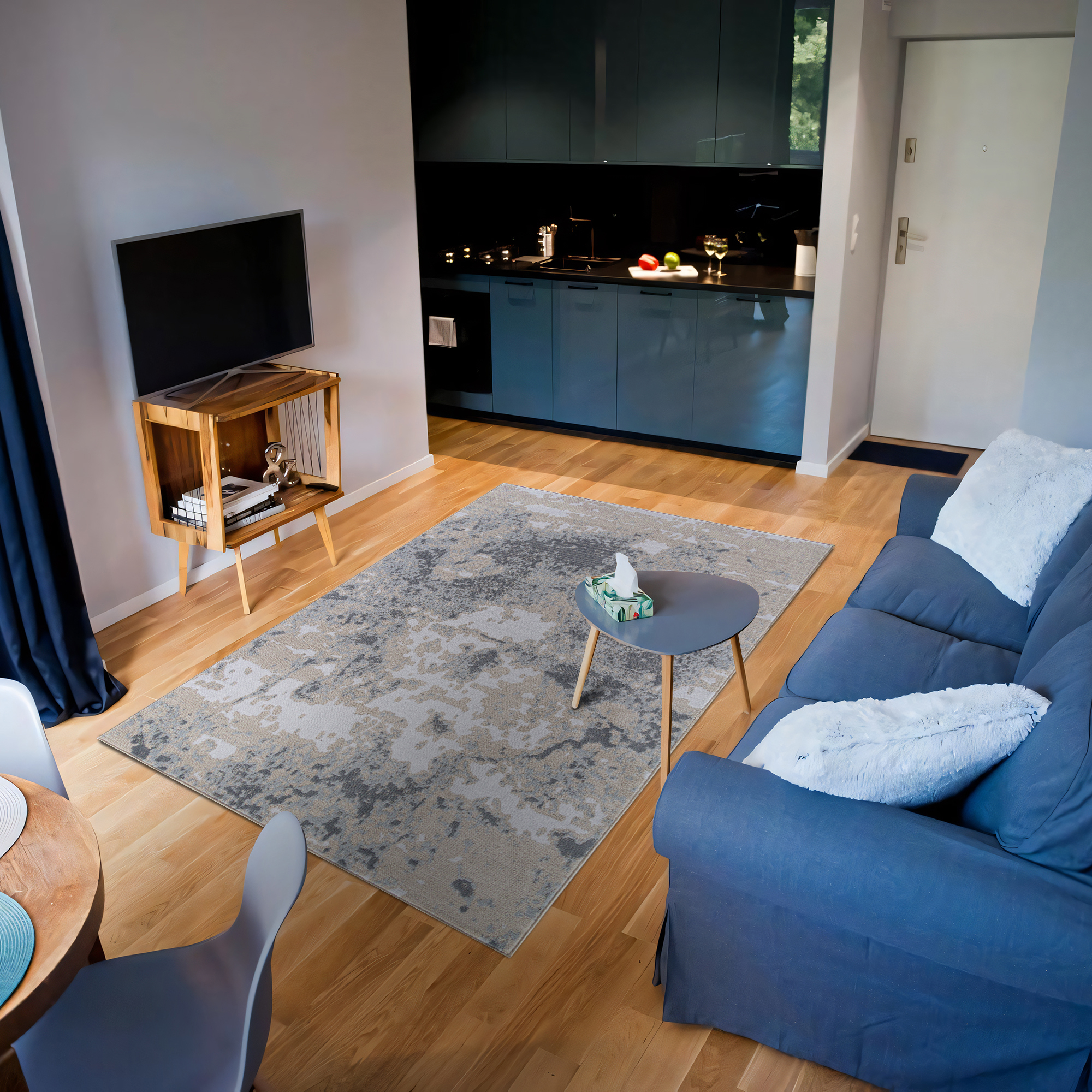 Изображение товара Ковер Merinos Point 60x110 см полипропилен современный узор серый