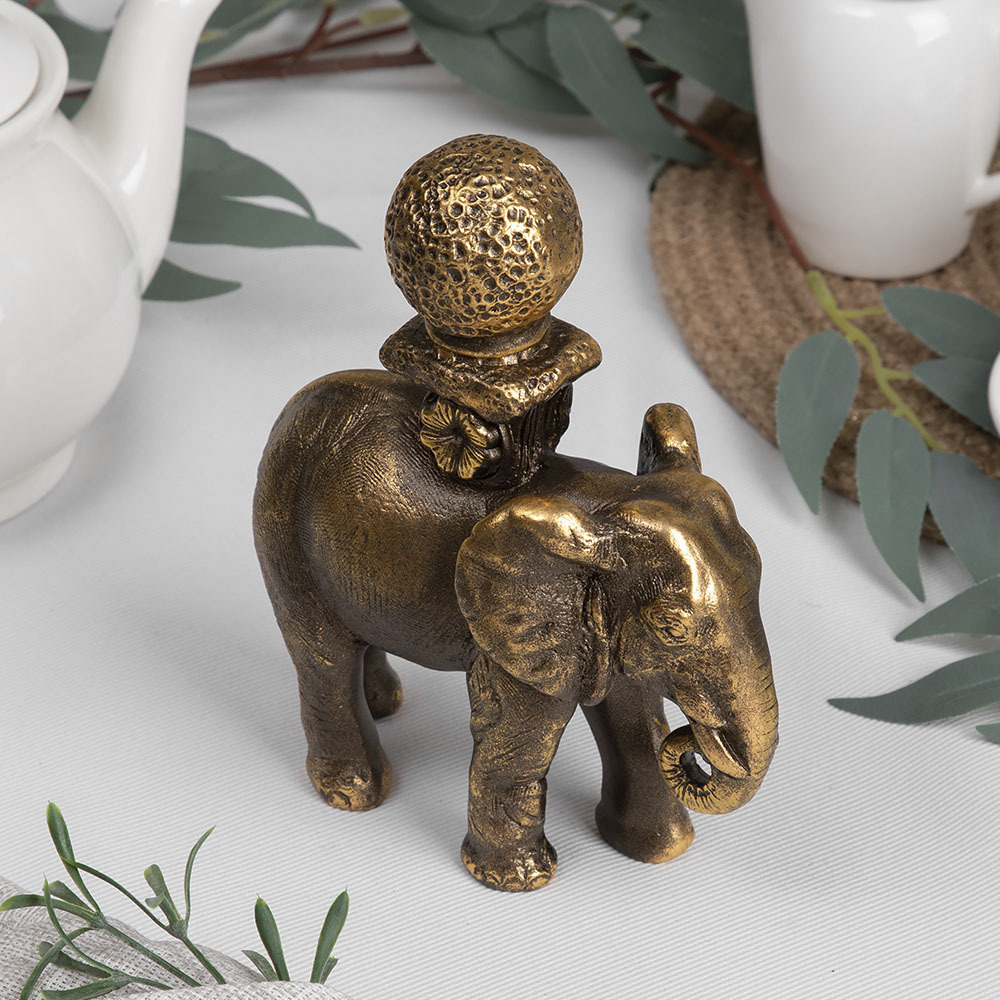 Изображение товара Статуэтка Bogacho Слон Спайс бронзовая