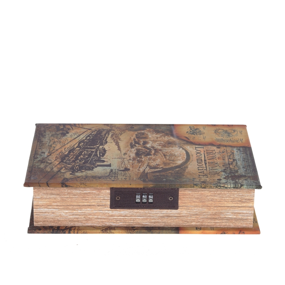 Изображение товара Шкатулка-книга с кодовым замком, 27 см, Бежевый