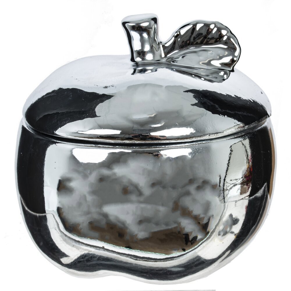 Изображение товара Шкатулка Яблоко из фарфора: золотая/серебряная, 8.5x9x9 см Изображение товара Шкатулка Яблоко из фарфора: золотая/серебряная, 8.5x9x9 см