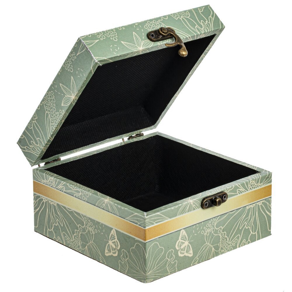 Изображение товара Шкатулка квадратная L14 W14 H8 см с замком-защелкой