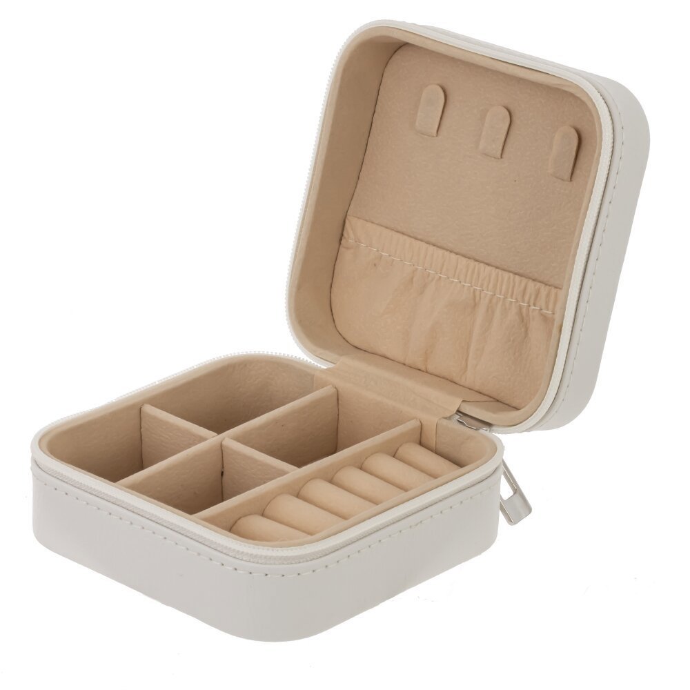 Изображение товара Дорожная шкатулка для украшений 10x10x5 см, Белая