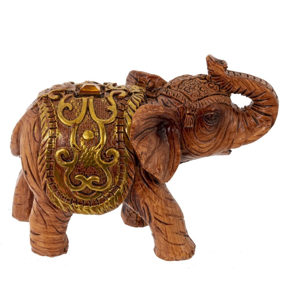 Изображение товара Декоративный набор слонов 7 шт, высота 21.5 см, коричневый