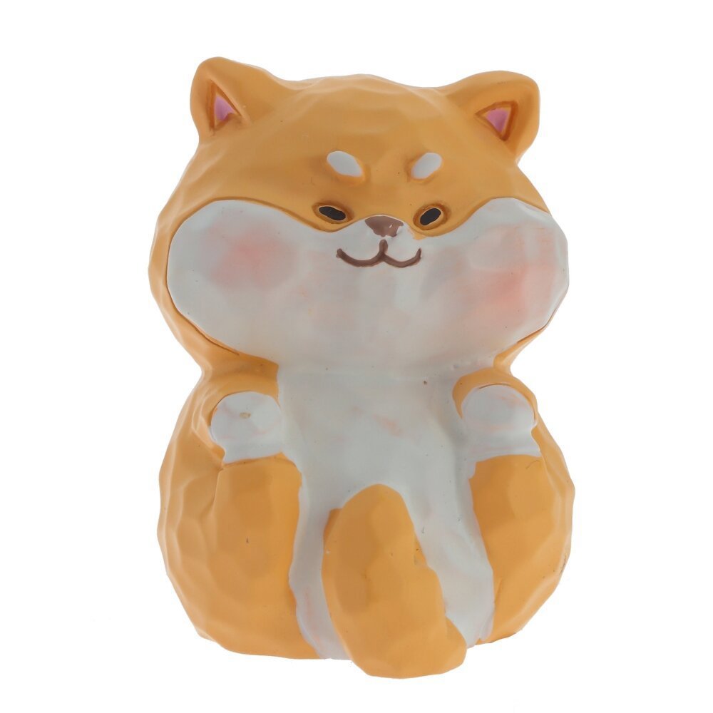 Изображение товара Декоративная кошка из ПВХ, 5x4 см, рыже-белая