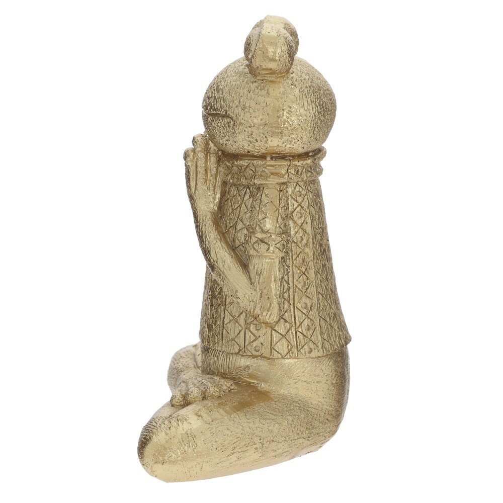 Изображение товара Фигурка Лягушка йоги из полистоуна 14 см золотая