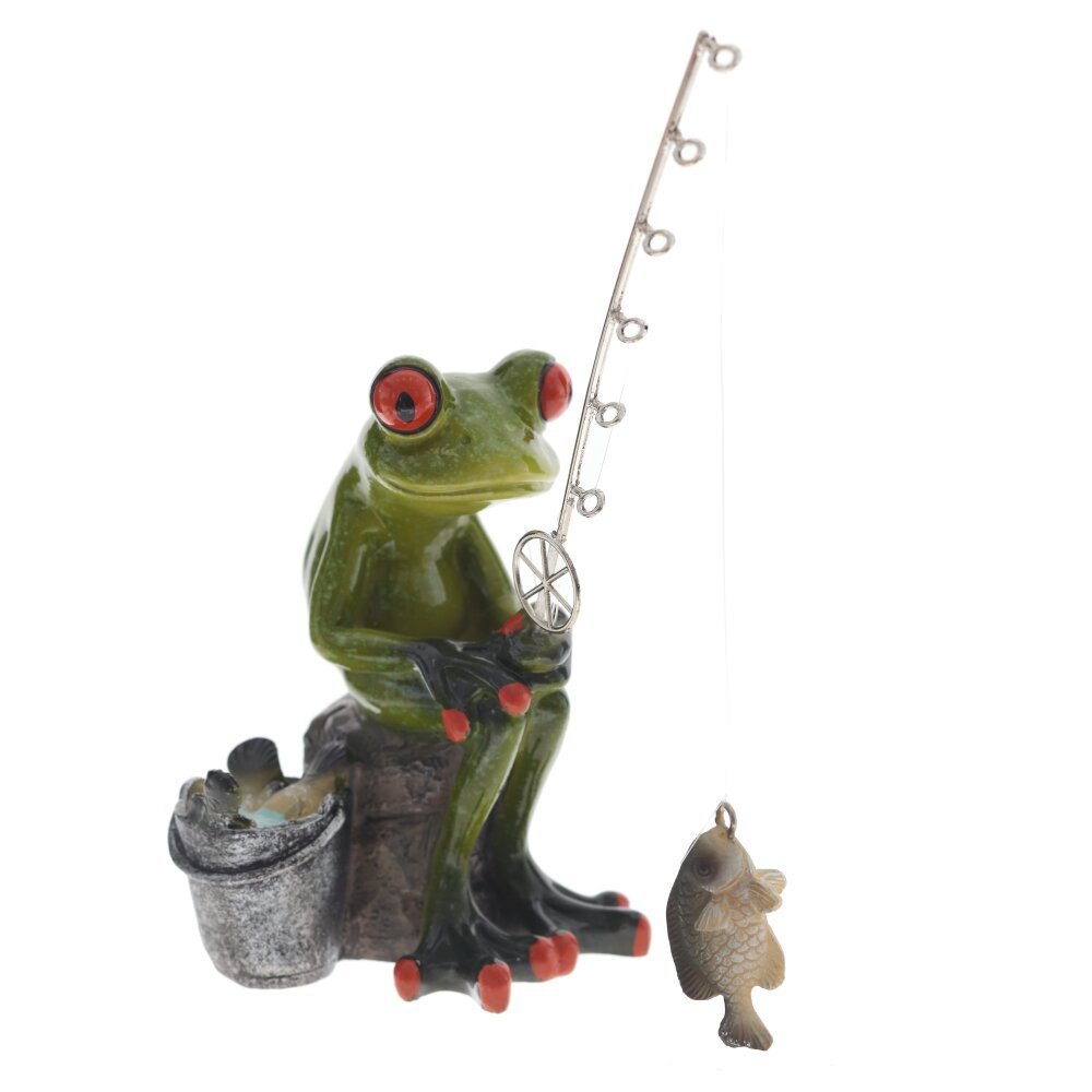 Изображение товара Декоративная фигура Лягушка  Рыбак  Зеленый