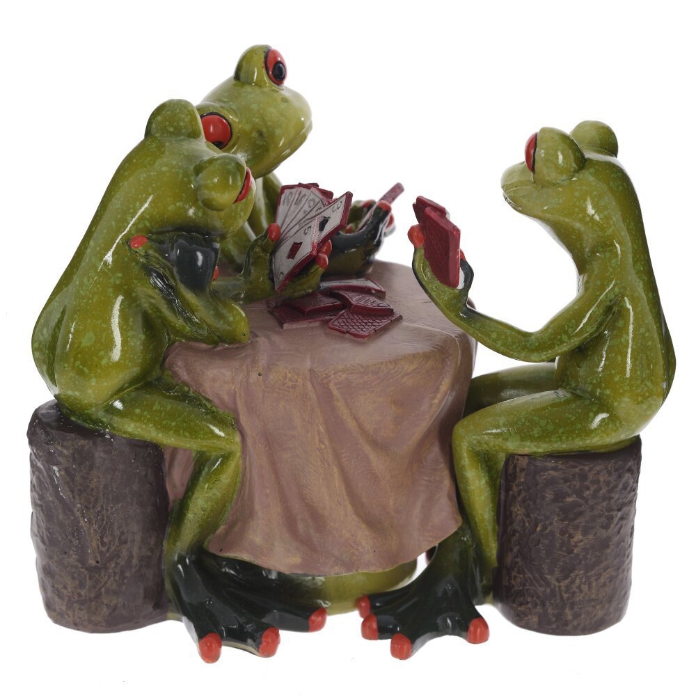 Изображение товара Лягушки играют в карты — декоративная фигурка 13 см