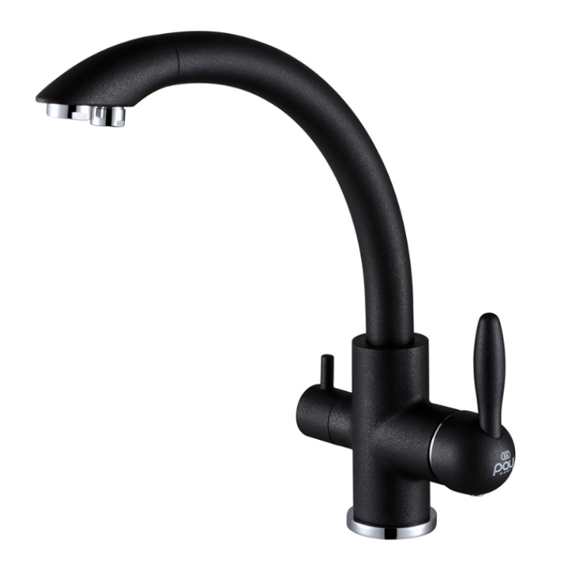 Изображение товара Однорычажный смеситель Paulmark Es213001-418 28 см цвет черный
