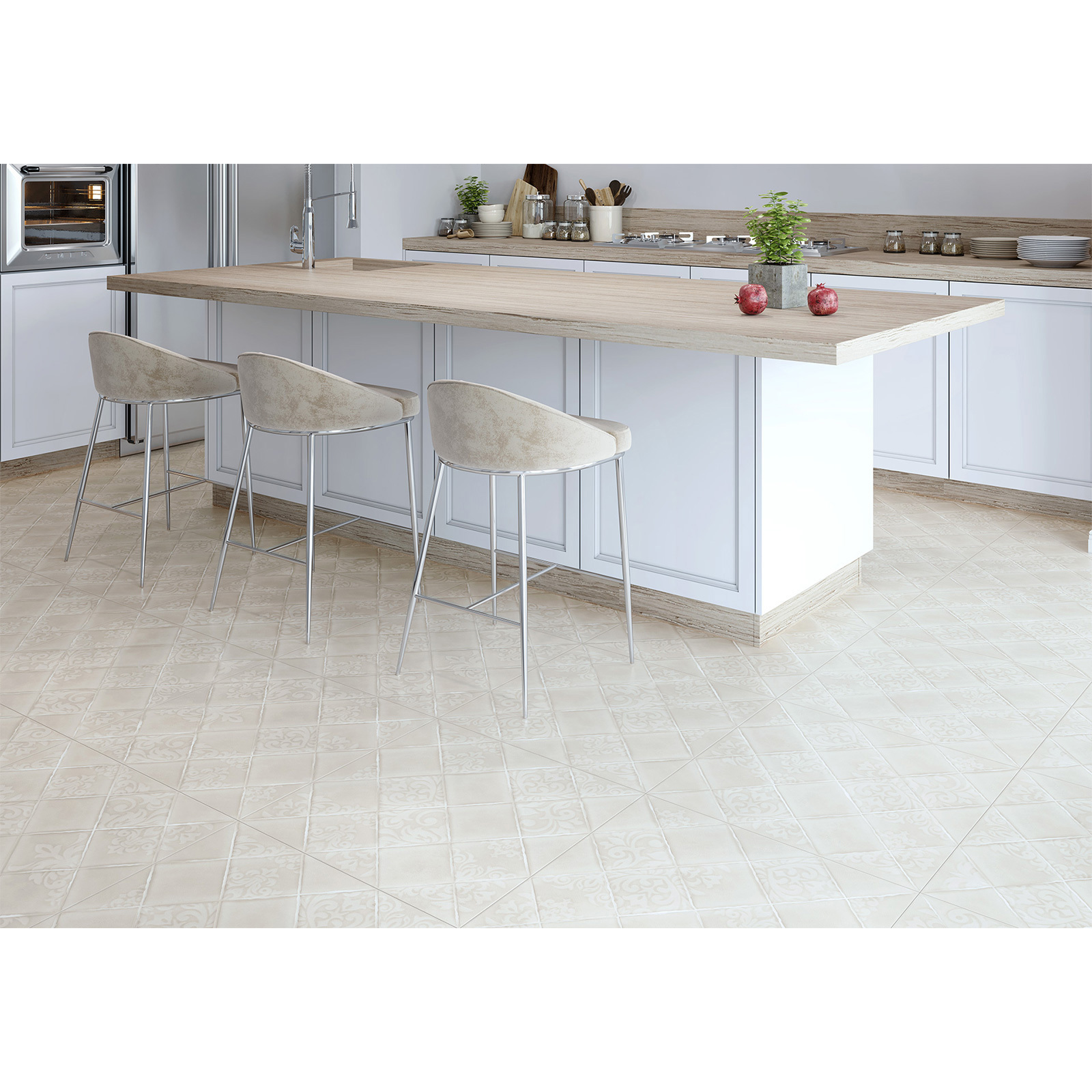 Изображение товара Напольная керамогранитная плитка Alma Ceramica Brenta 600x600 мм серый с эффектом камня