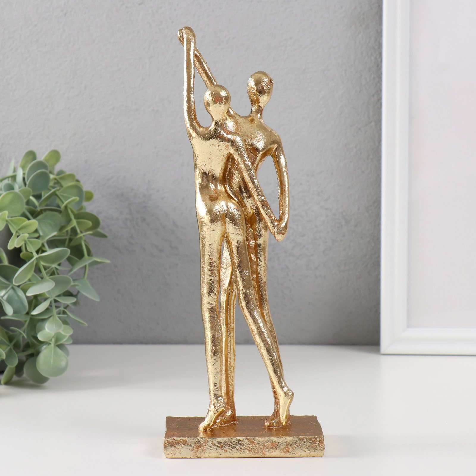 Изображение товара Двое: верность — декоративная фигура из полистоуна, золотая, 25,5×9,5×5,5 см