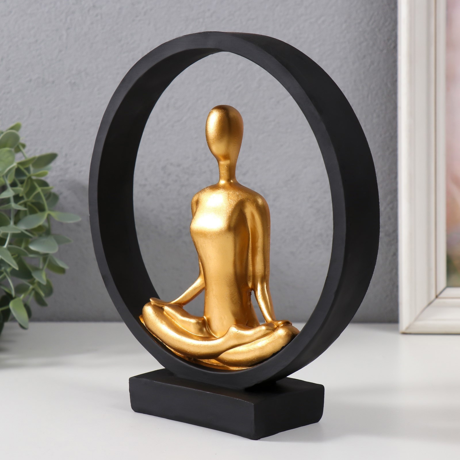 Изображение товара Сувенир полистоун Дзен чёрный с золотом 192х59х215 см 9889748