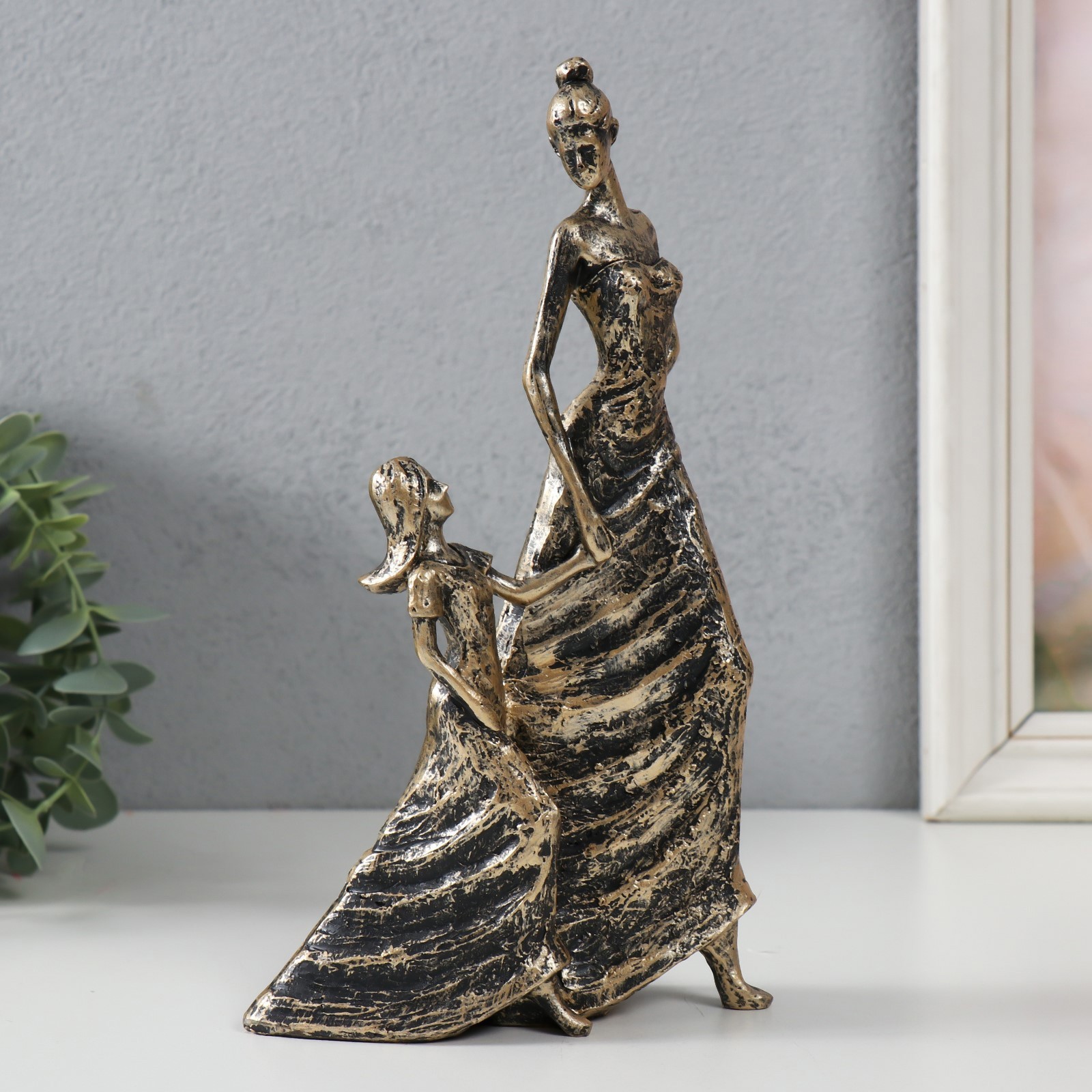 Изображение товара Декоративная фигура СИМА-ЛЕНД Мама и дочка Под бронзу