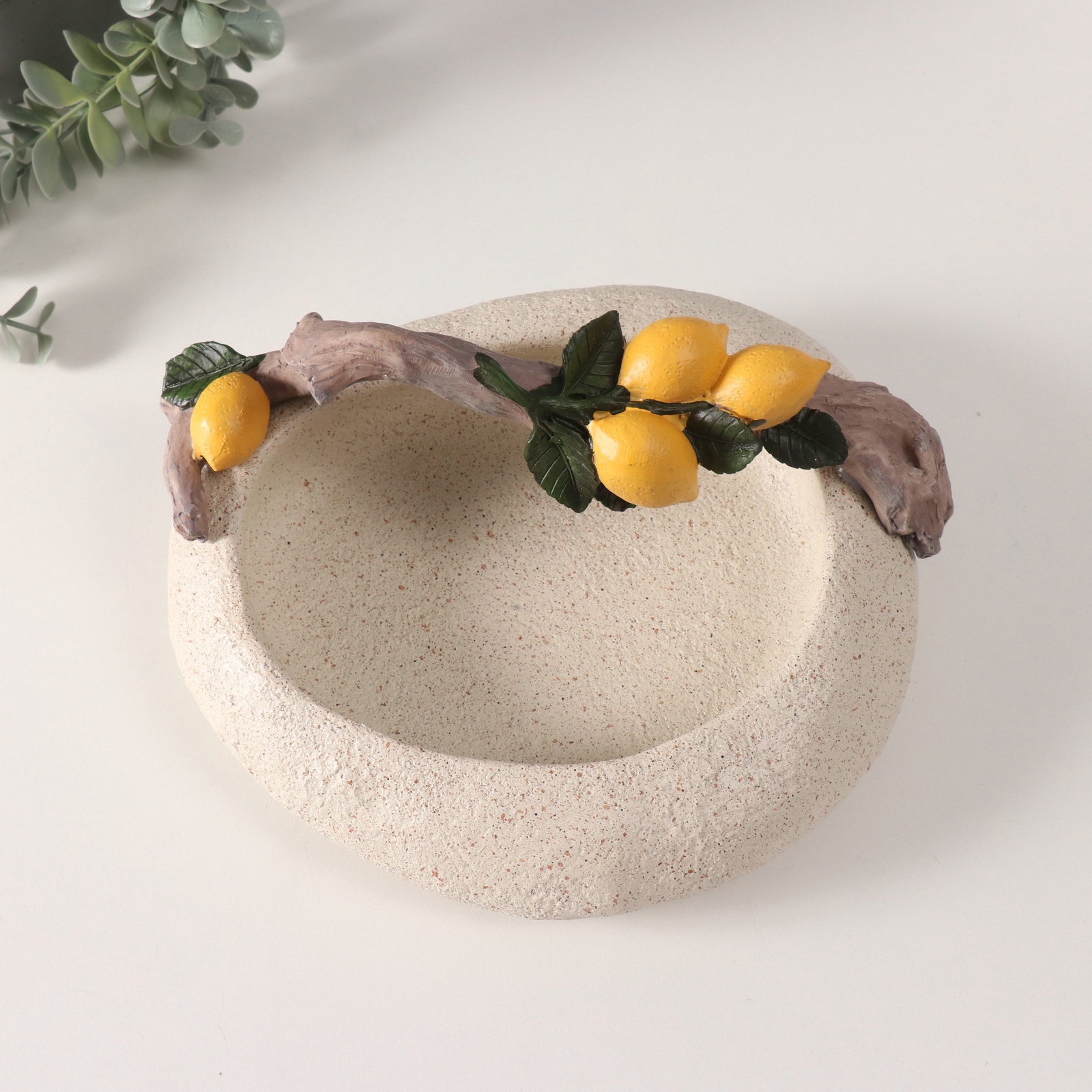 Изображение товара Сувенир полистоун подставка Ветка с лимонами над чашей 18х22х105 см 10686622