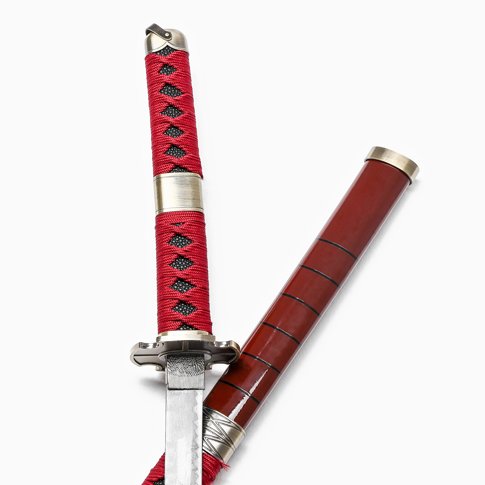 Изображение товара Сувенирное оружие «Катана на подставке» чёрные ножны с иероглифами 104см 732806