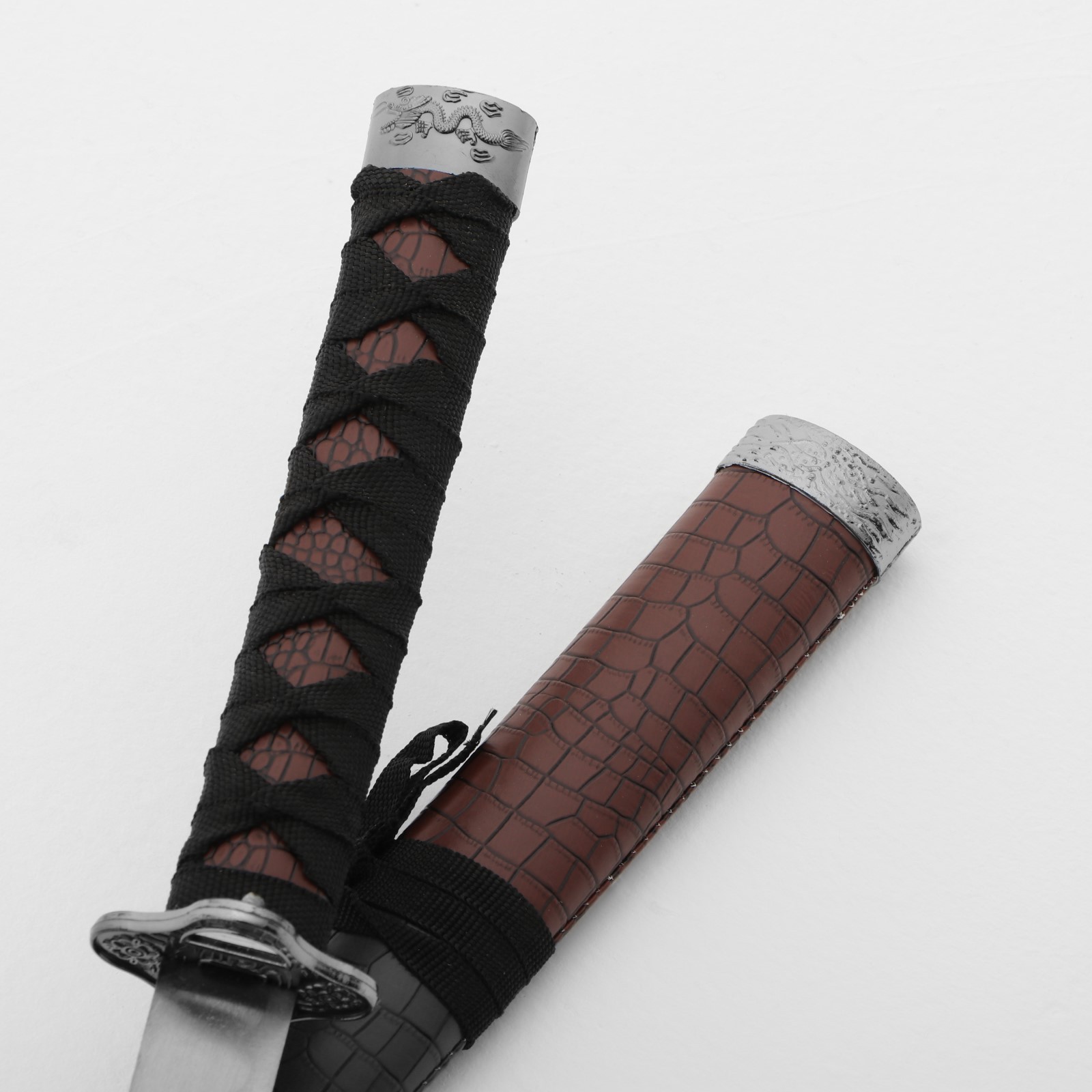 Изображение товара Декоративная катана 3в1 на подставке, кожаные ножны, коричн., 46/70/89см