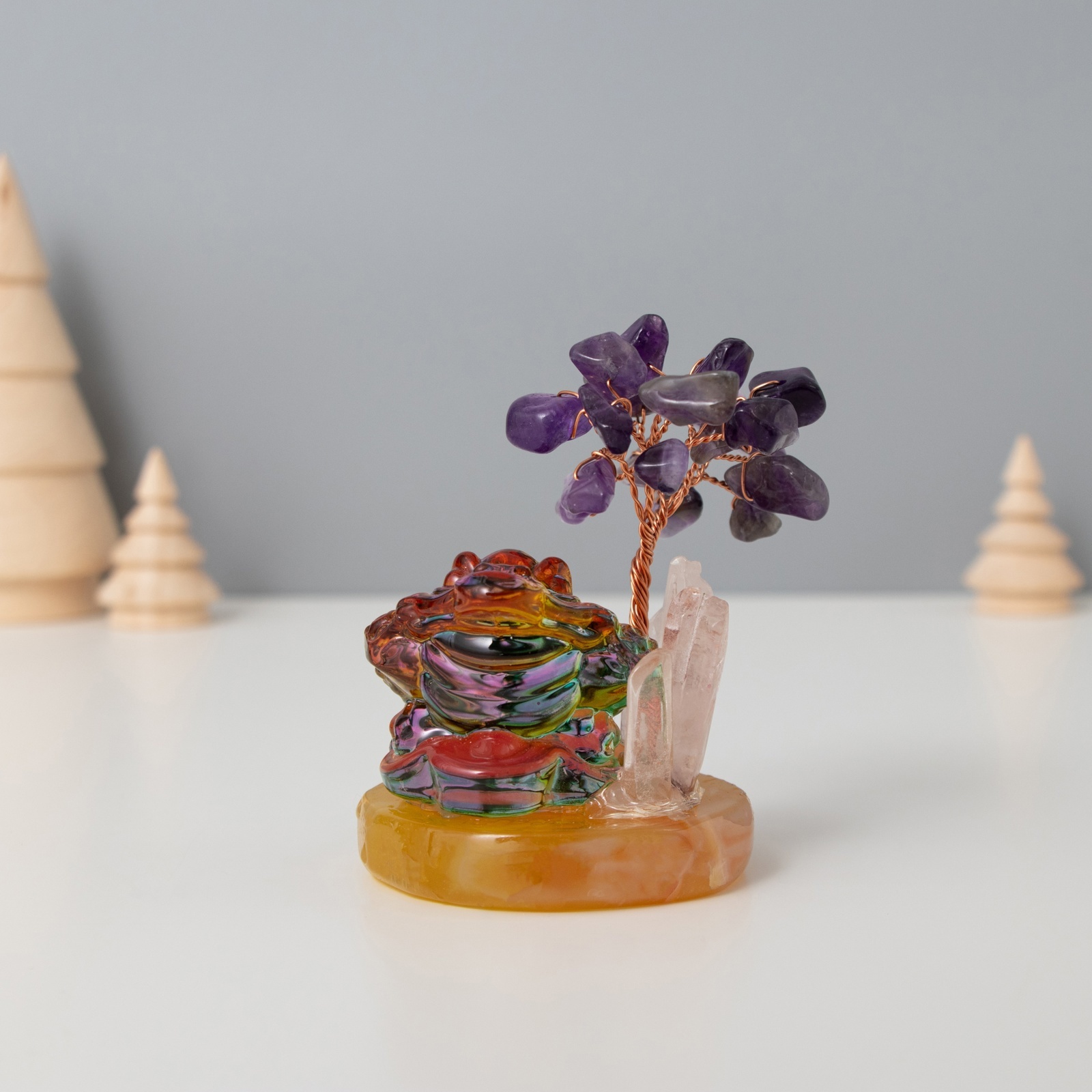 Изображение товара Декоративная фигура СИМА-ЛЕНД Деревце под защитой жабы 18 камней