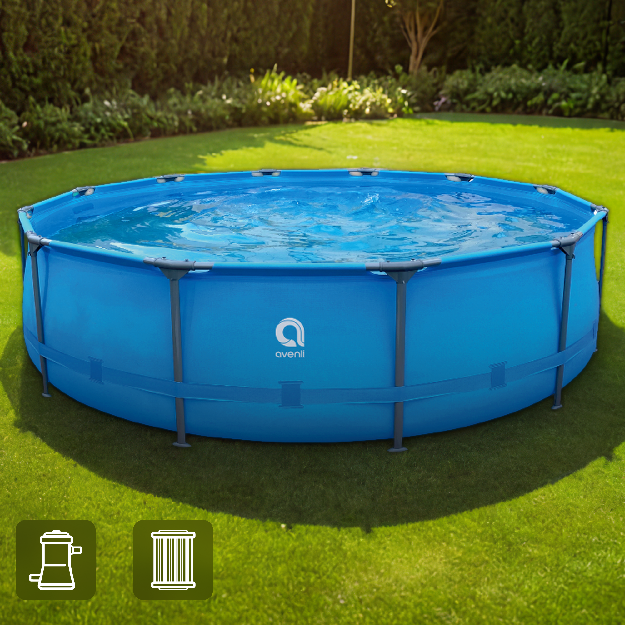 Каркасный бассейн Avenli 360x99 см 8812 л с фильтром