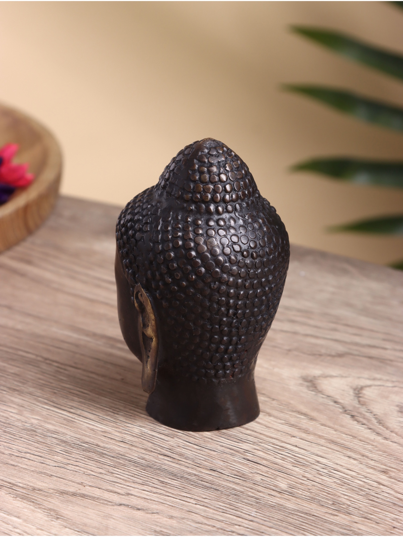 Изображение товара Сувенир Голова Будды бронза 6х7х11 см — декоративная фигура