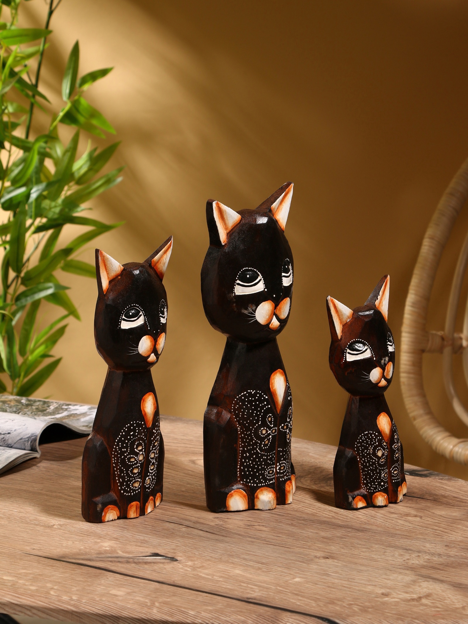 Изображение товара Сувенир интерьерный Кошки дерево (набор 3 штуки) 10464387