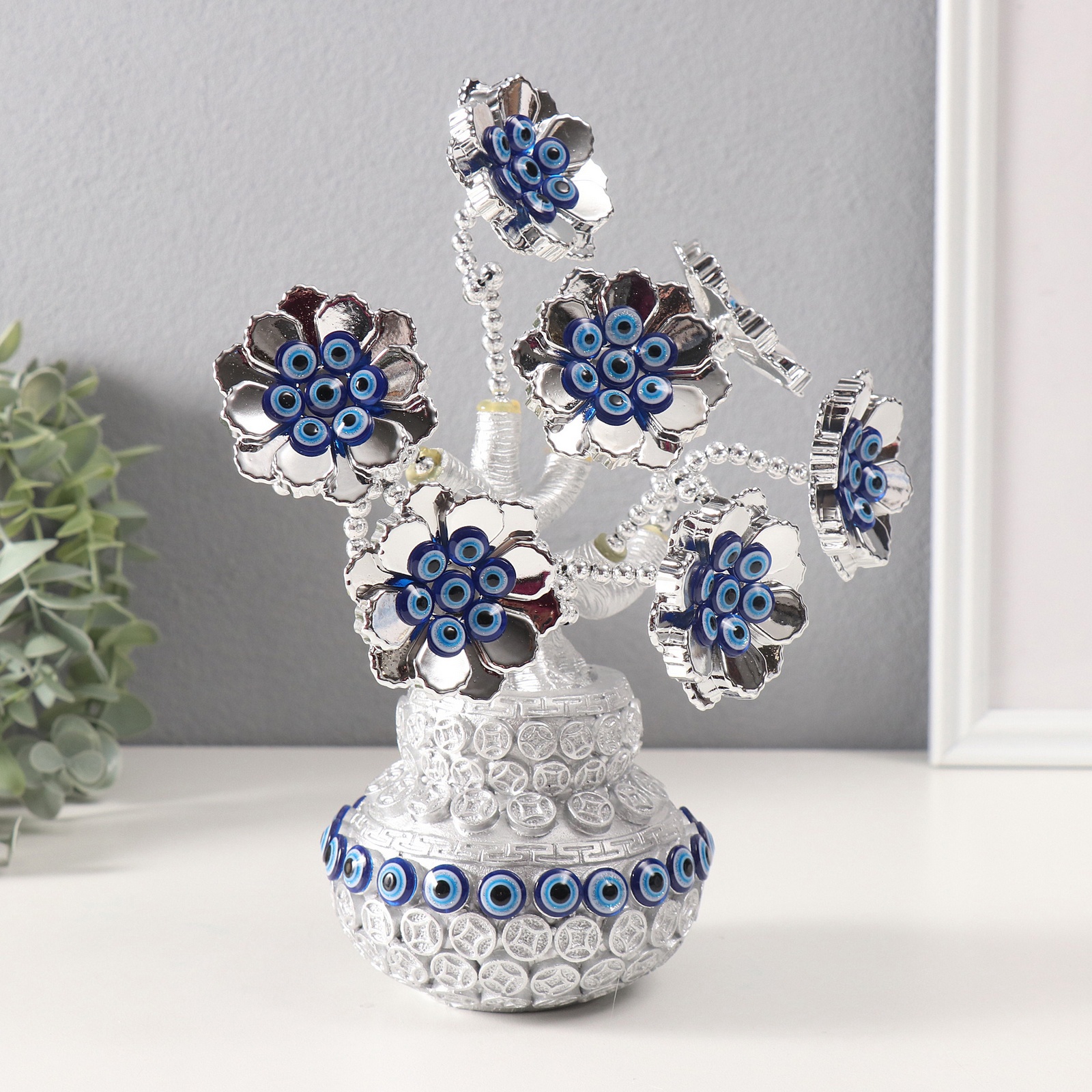 Изображение товара Сувенир от сглаза Дерево с пышными цветами в мешке 95х95х21 см 10710163