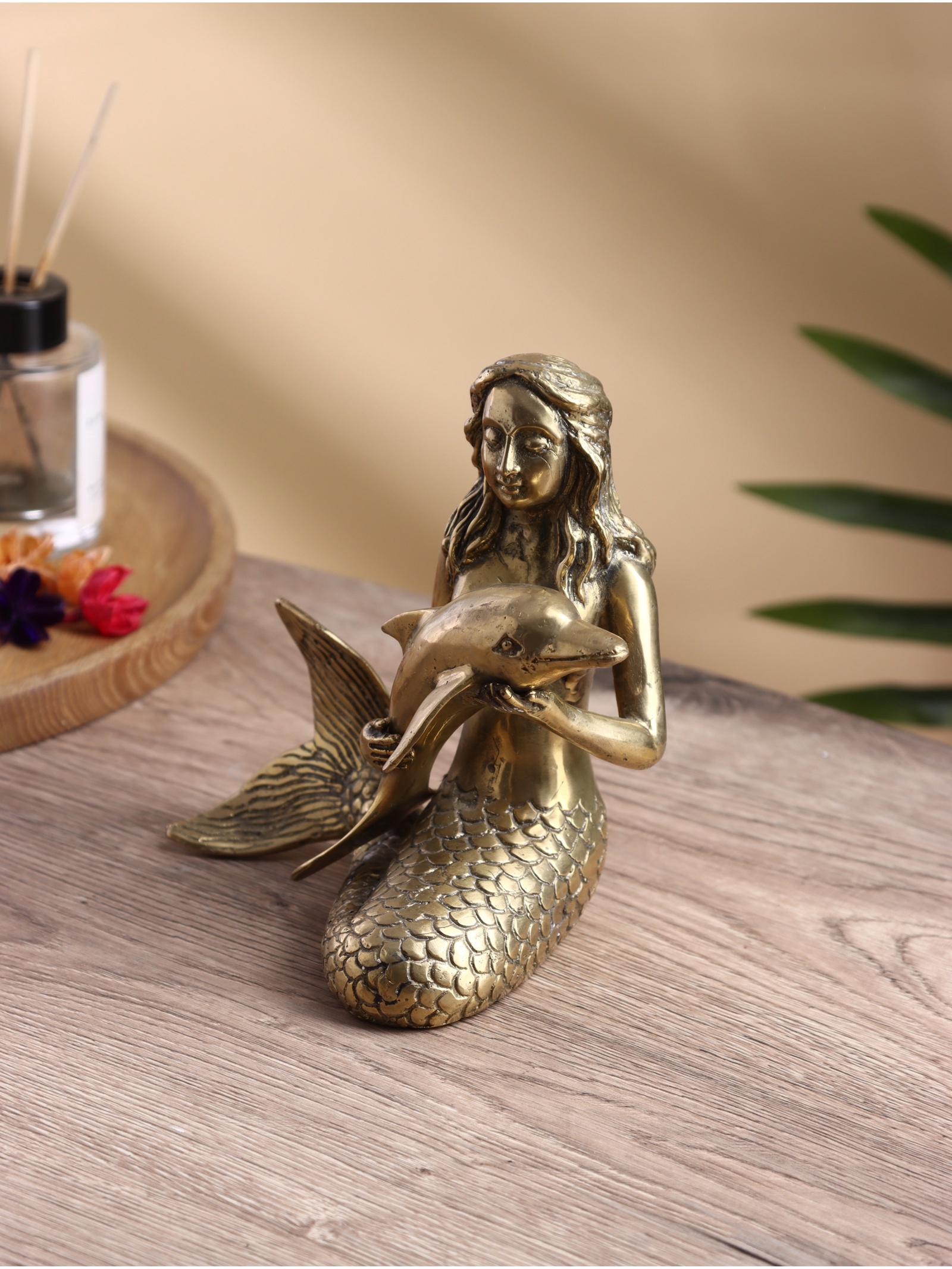 Изображение товара Сувенир бронза Русалка с дельфином 12х17х17 см 10176546