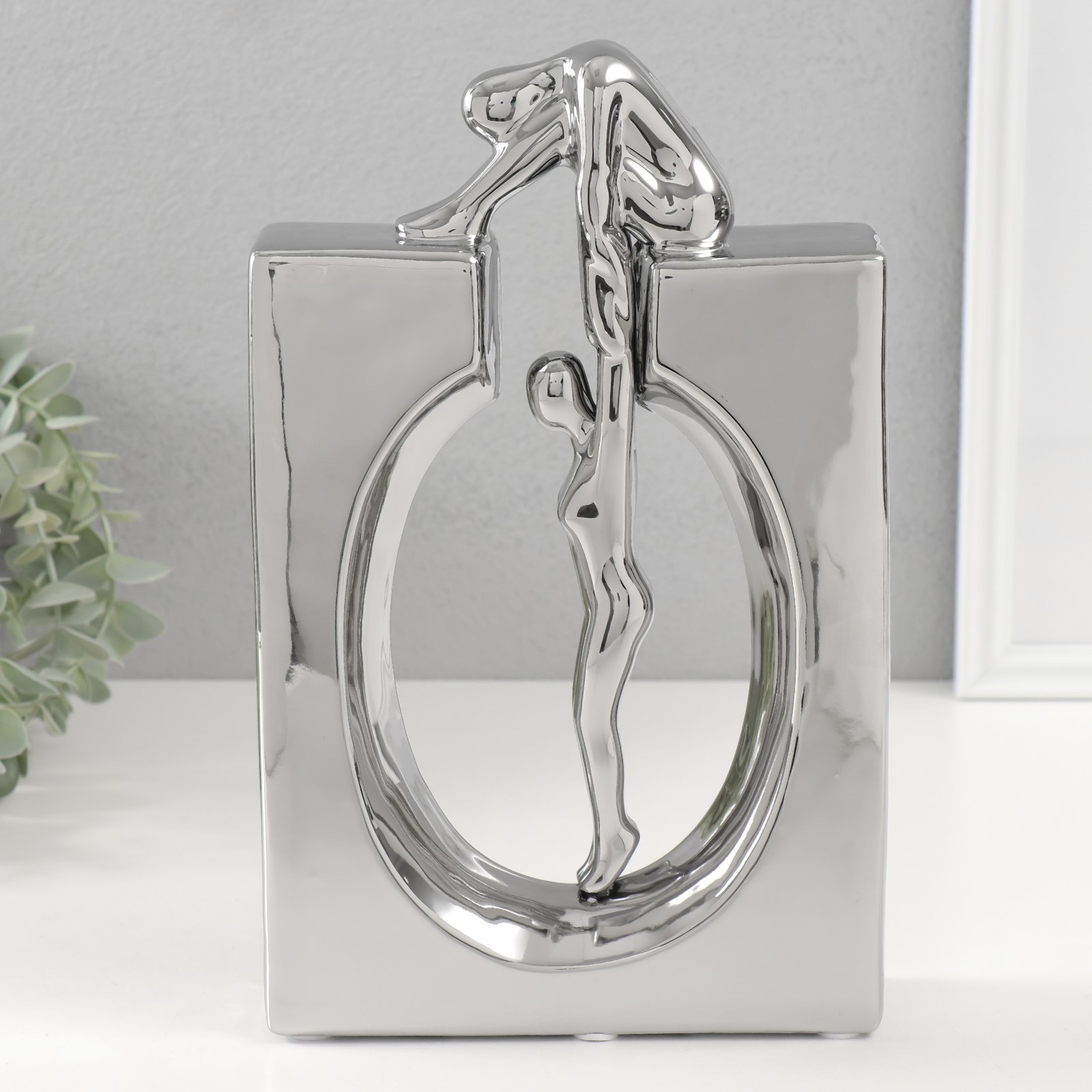 Изображение товара Сувенир керамика Поддержка близкого серебро 5х175х28 см 10212826