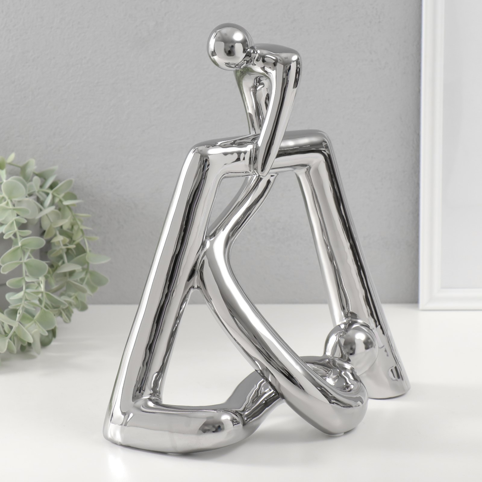 Изображение товара Сувенир керамика Связанные серебро 105х265х31 см 10212814