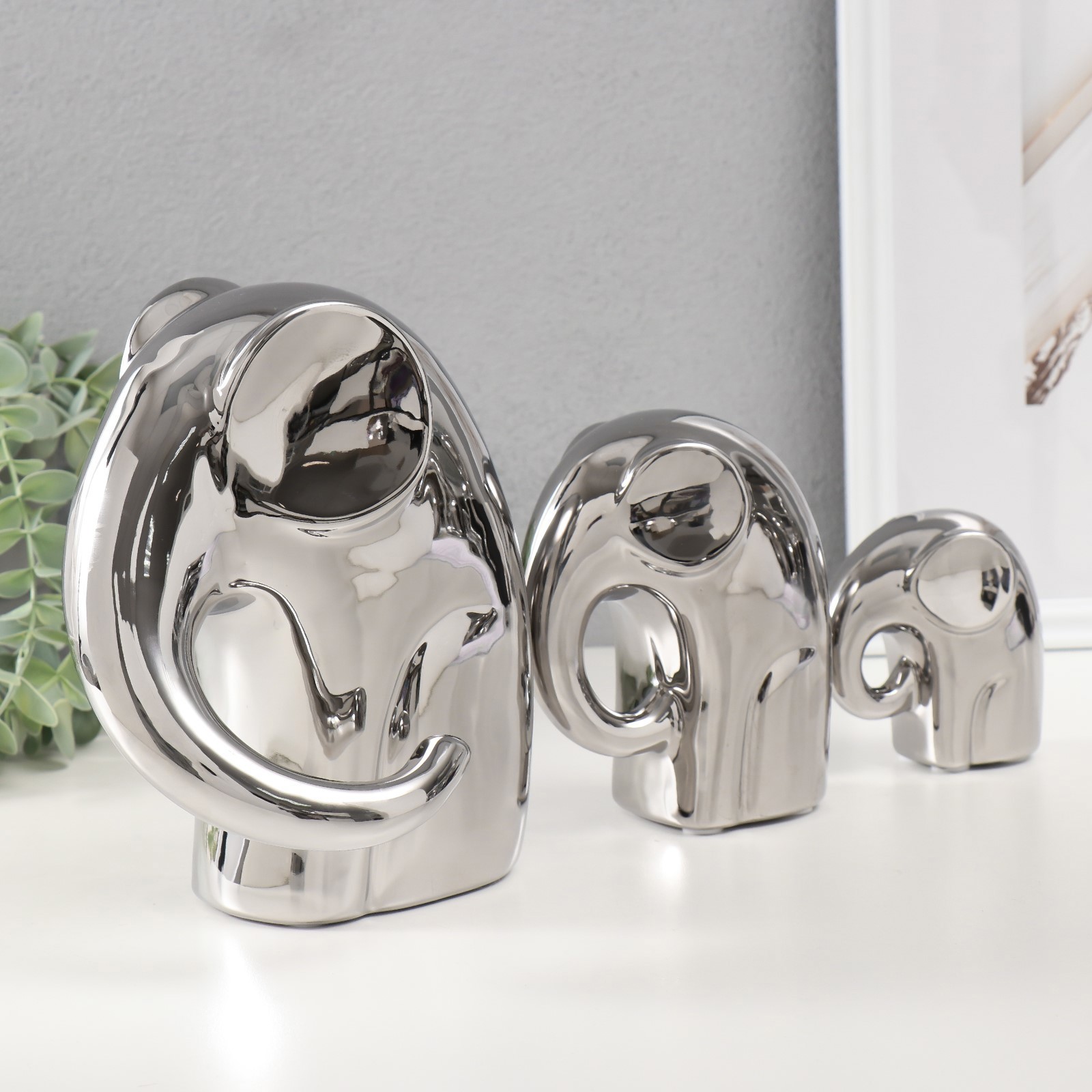 Изображение товара Сувенир керамика Семья серебро набор 3 шт 11х165х19 см 115х6х135 см 45х75х8 см 10212796