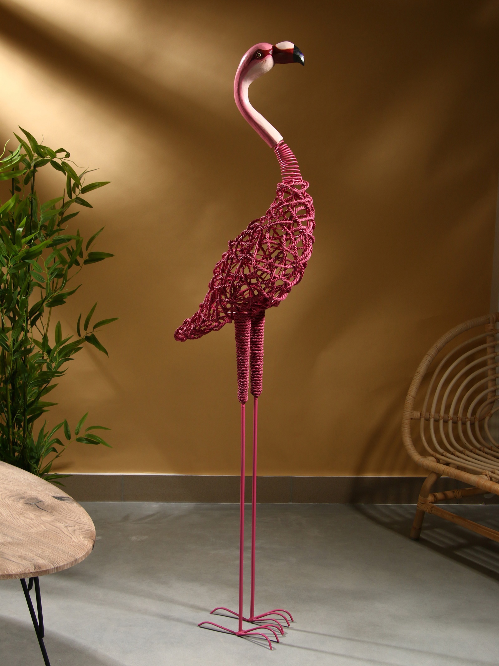 Изображение товара Сувенир Фламинго плетеный 30x18x140 см Изображение товара Сувенир Фламинго плетеный 30x18x140 см