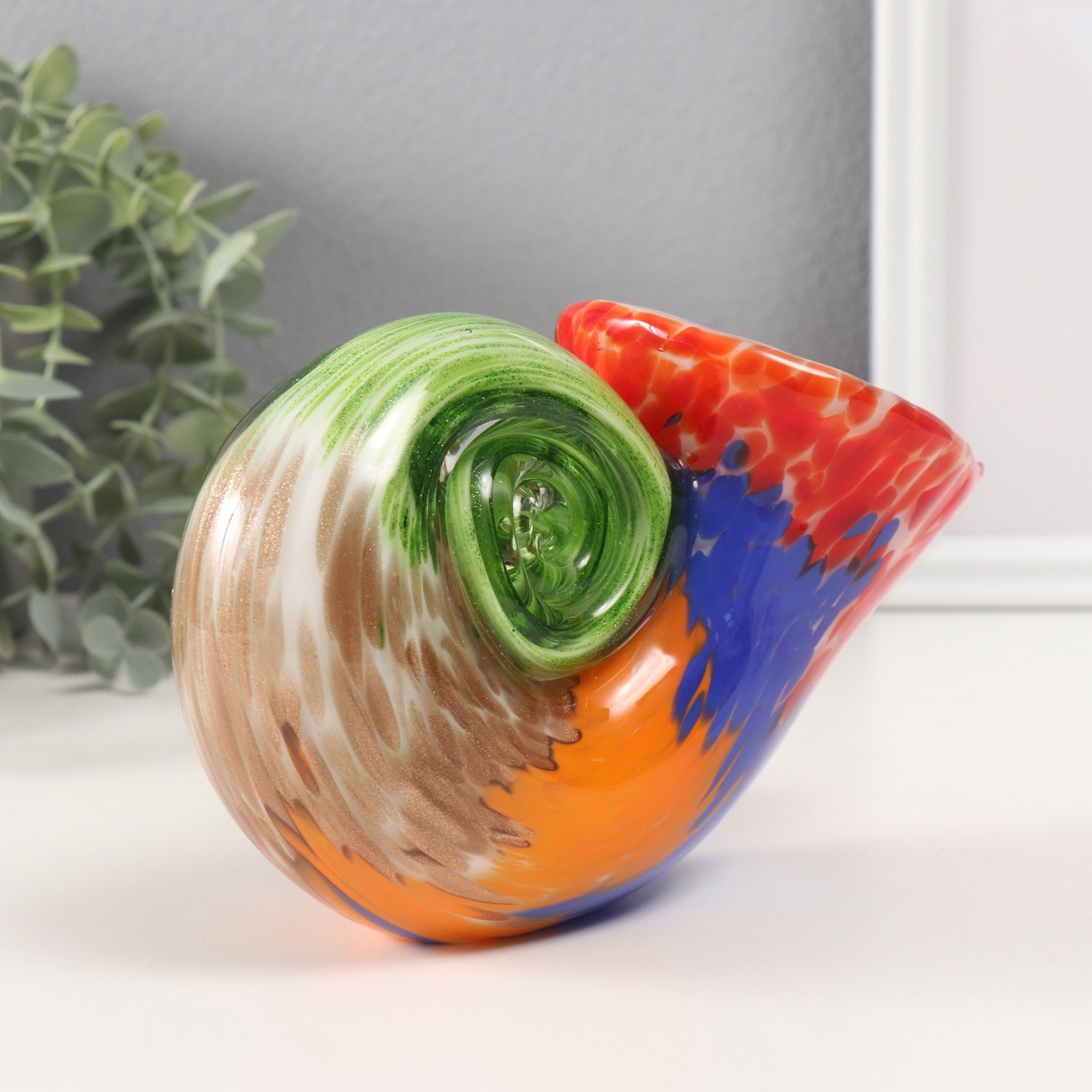 Изображение товара Сувенир стекло Морская ракушка разноцветная 9х20х12 см 10686649