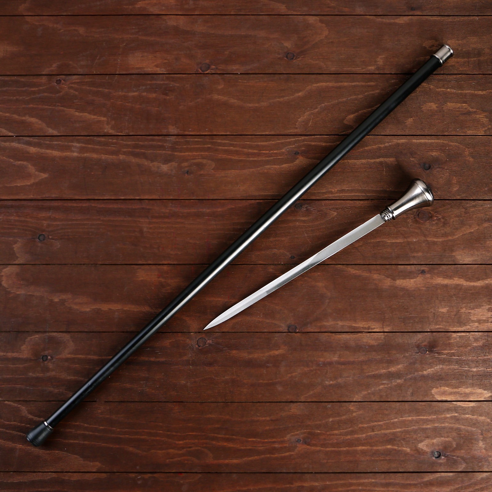 Изображение товара Сувенирная трость с кинжалом, клинок 30 см — декоративная фигура