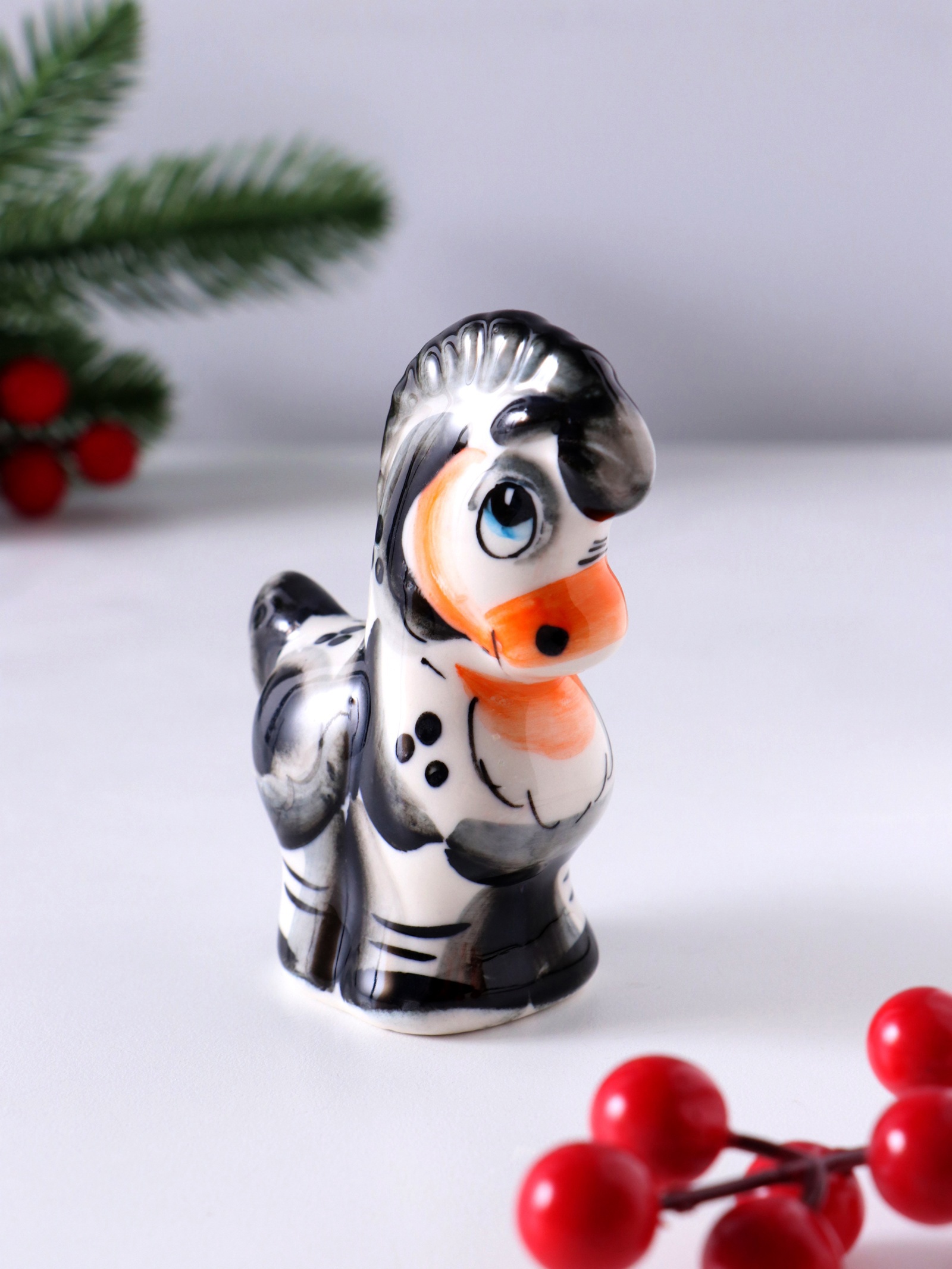 Изображение товара Сувенир Конь гжель 9×7×3,5 см — декоративная фигура