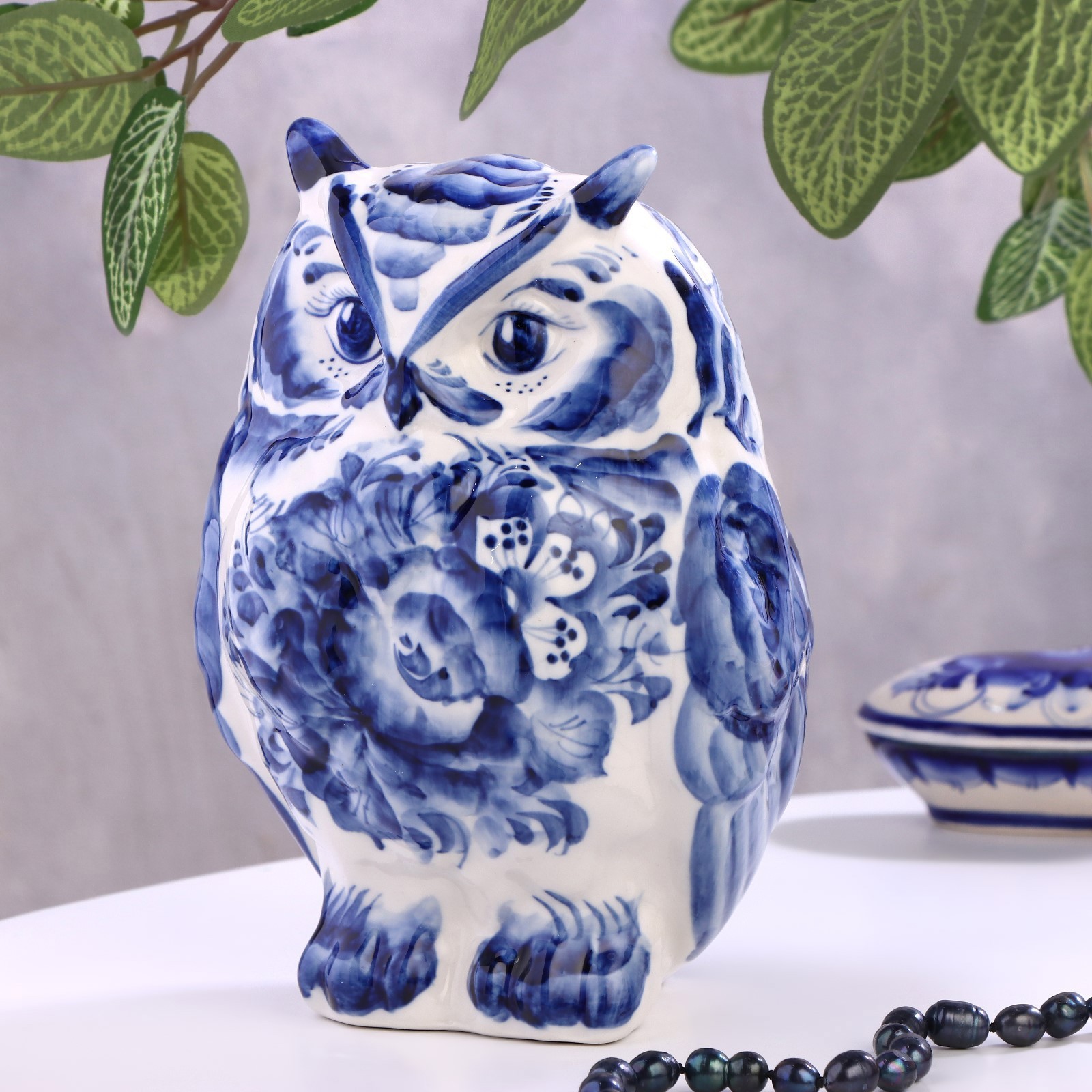 Изображение товара Сувенир Сова гжель 19х14 см 9164480 Изображение товара Сувенир Сова гжель 19х14 см 9164480