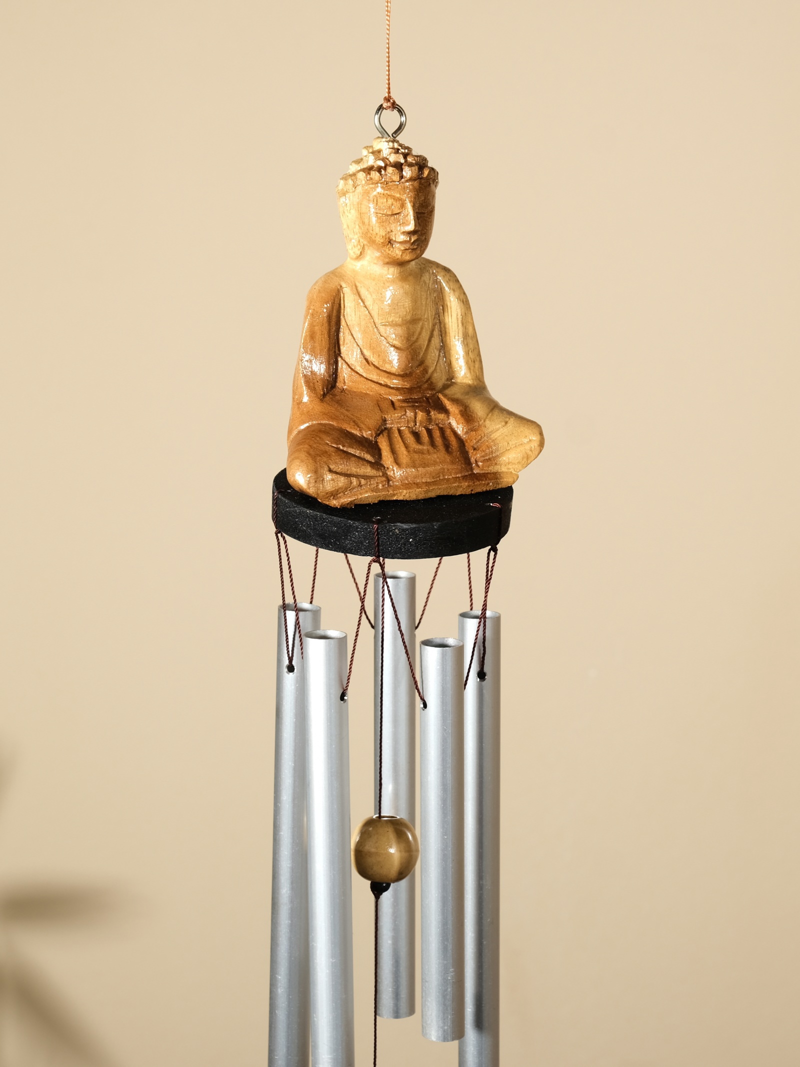 Изображение товара Музыка ветра Будда дерево алюминий 9х7х70 см 10485399