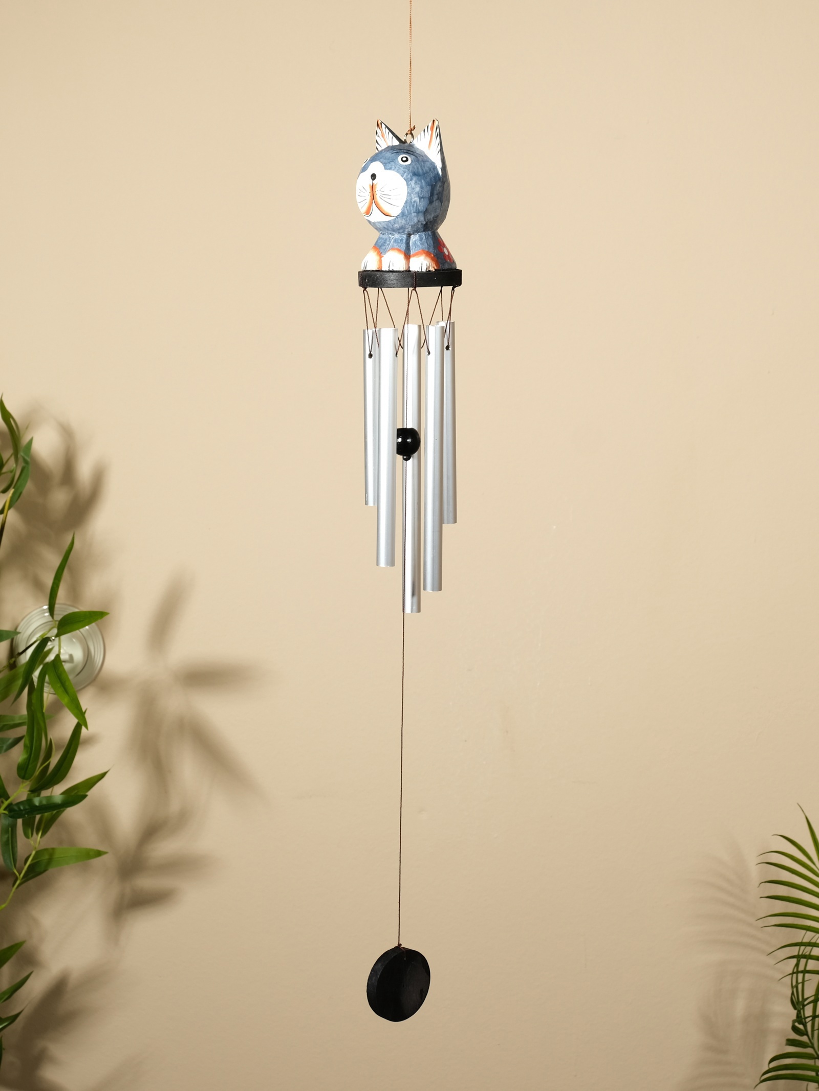 Изображение товара Музыка ветра Кот дерево алюминий 9х8х100 см 10485396