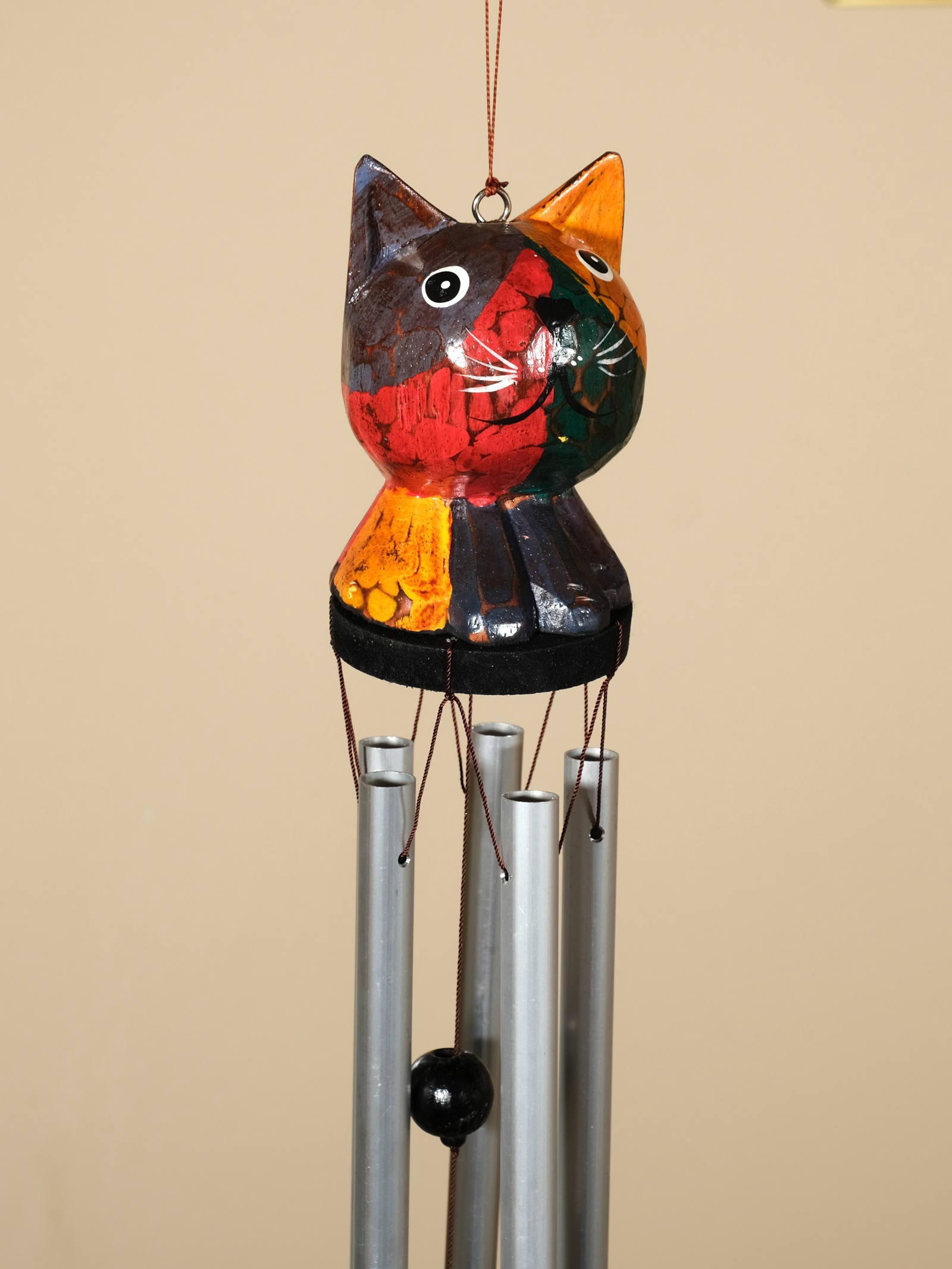 Изображение товара Музыка ветра Кот дерево алюминий 9х8х100 см 10485397