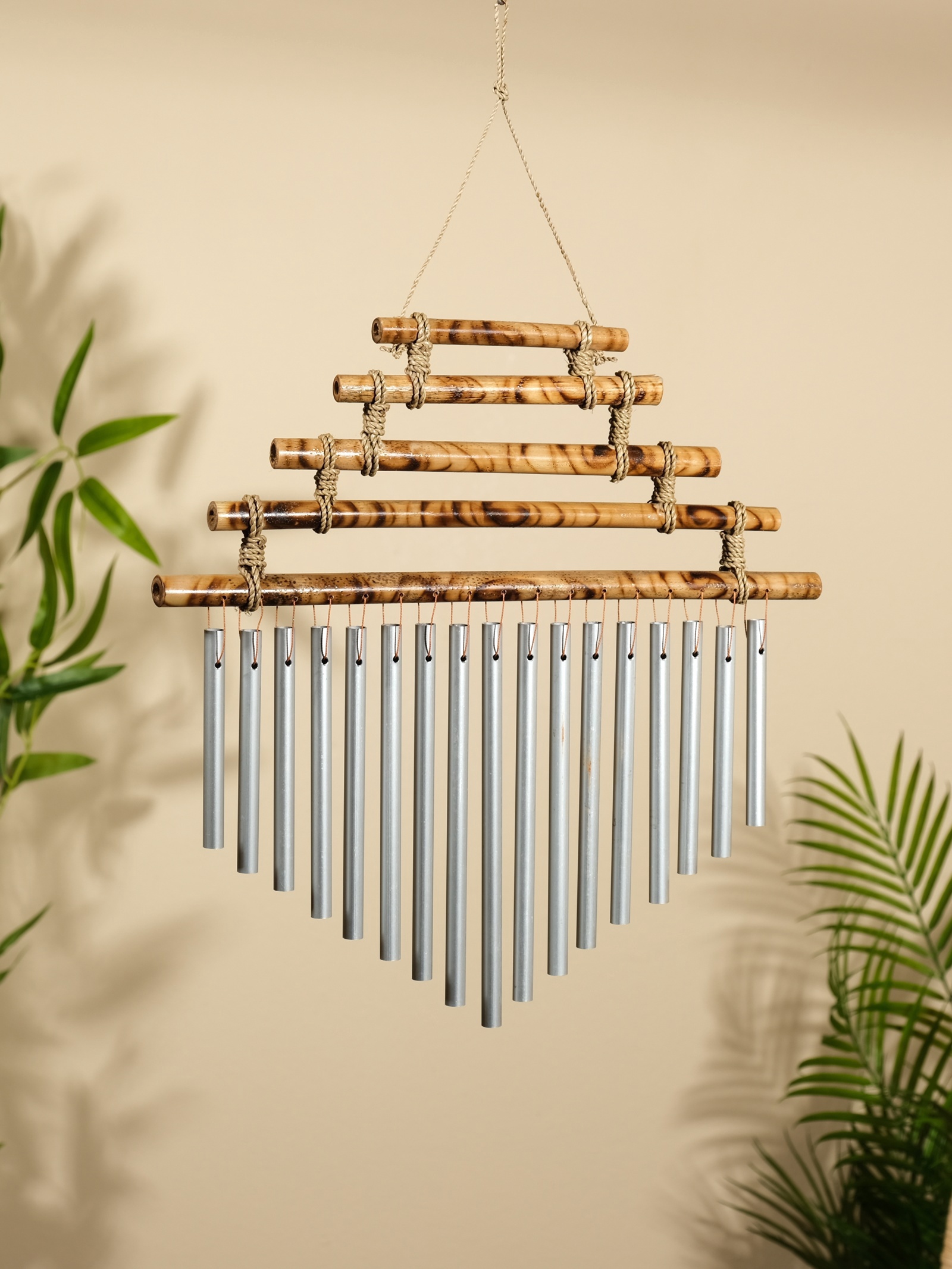 Изображение товара Музыка ветра Лесенка бамбук сиграсс алюминий 30х15х45 см 10485406