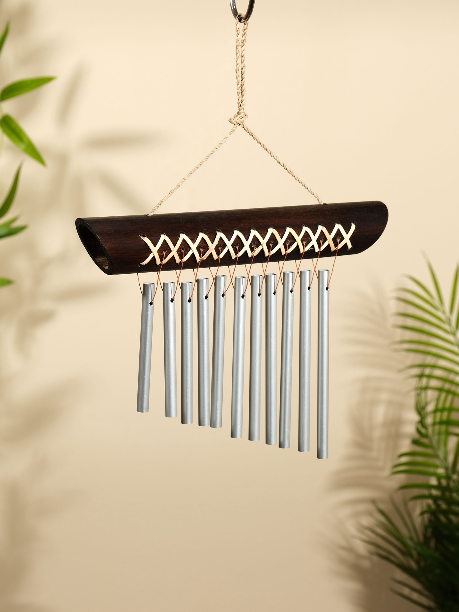 Изображение товара Музыка ветра Тропики бамбук алюминий 25х35х30 см цв. черный 10485383