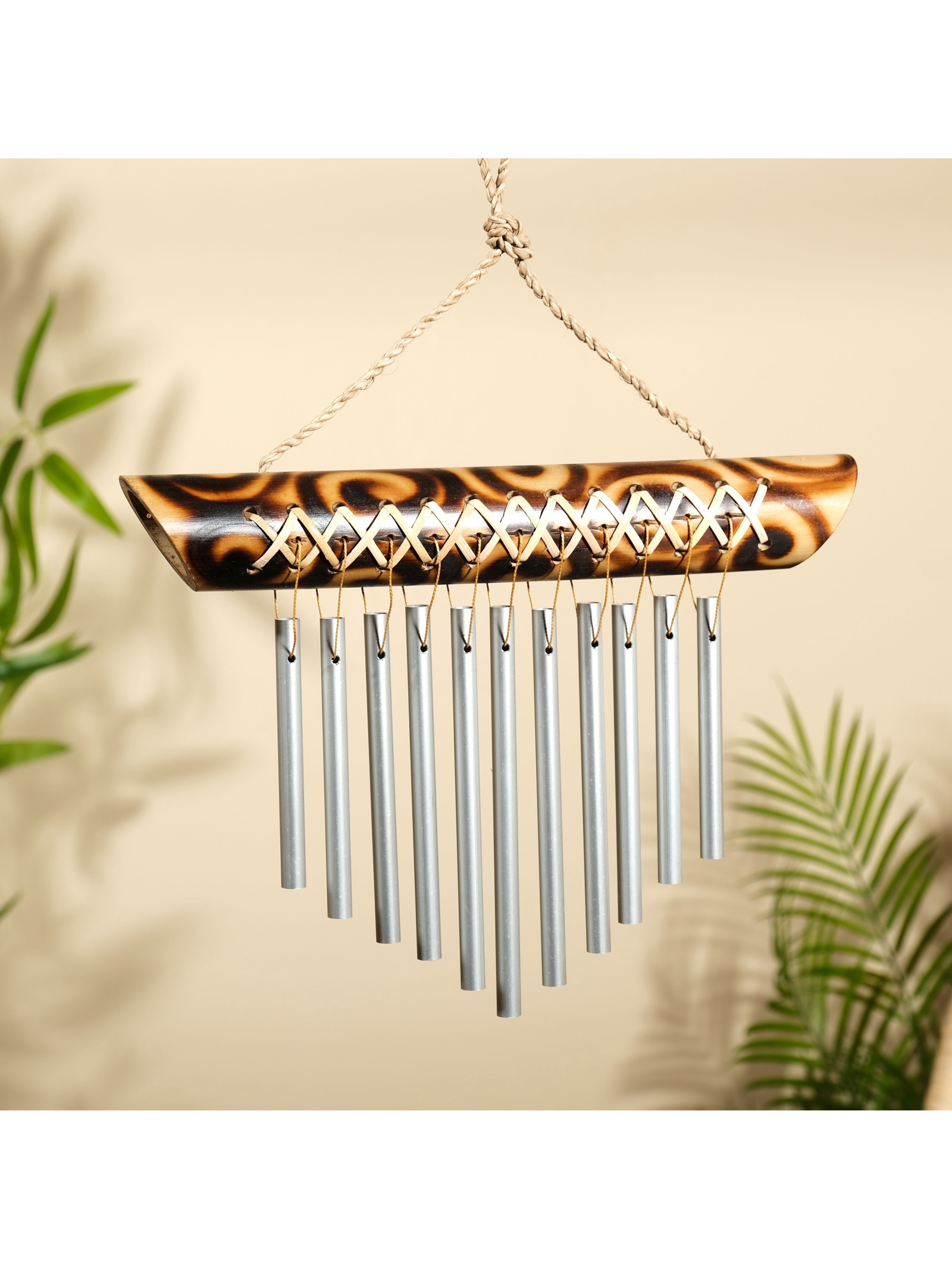 Изображение товара Музыка ветра Тропики бамбук алюминий 25x35x30 см цв. коричневый 10485385